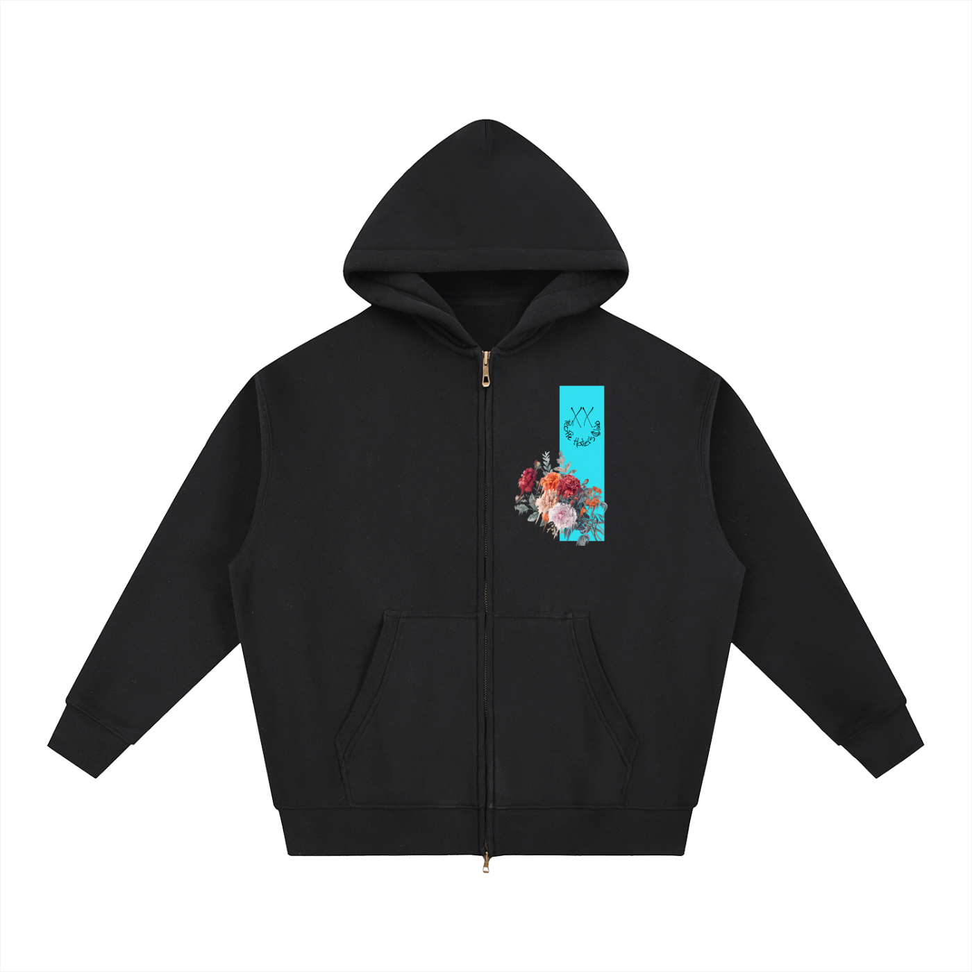 Flowers Oversized zip up